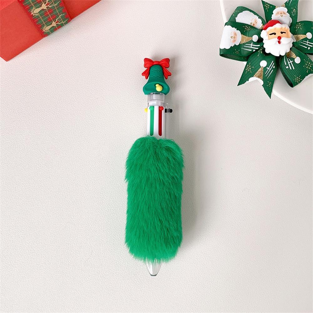 Plush Six Color Pen Christmas Gift Xmas Gel Pen High Quality Neutral Pen Student