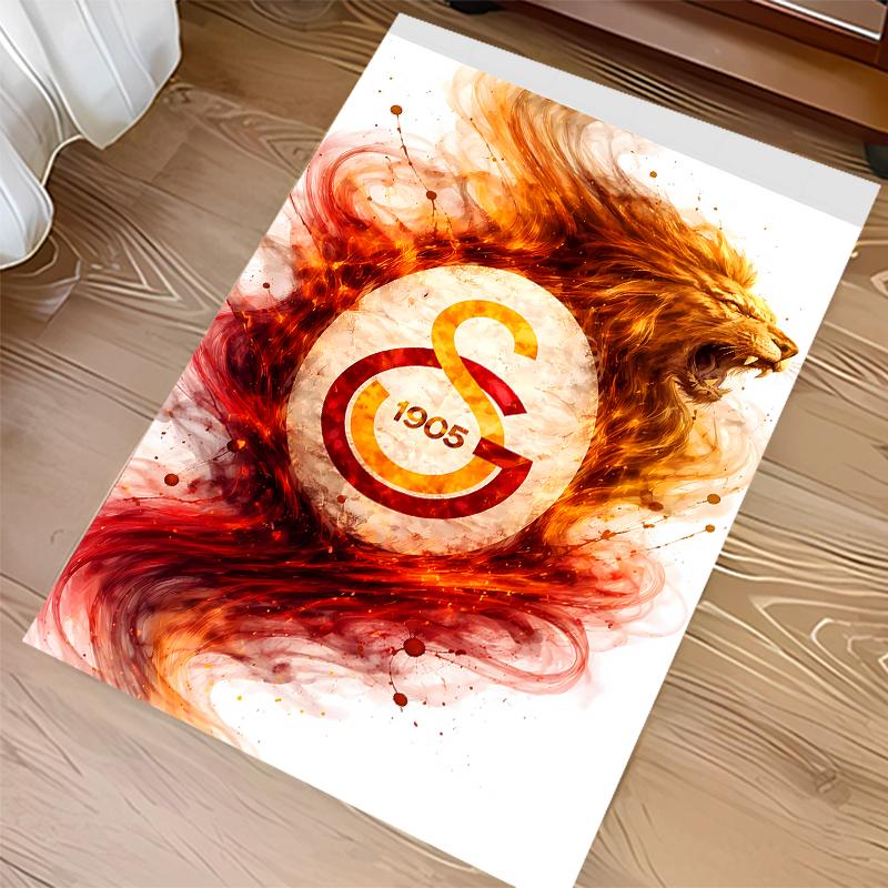 1 шт. Коврик с принтом Galatasaray S.K - Мягкий, Моющийся, Нескользящий Коврик для Помещений для Офисных Стульев, Гостиной, Домашнего Офиса, Декоративный Ковер