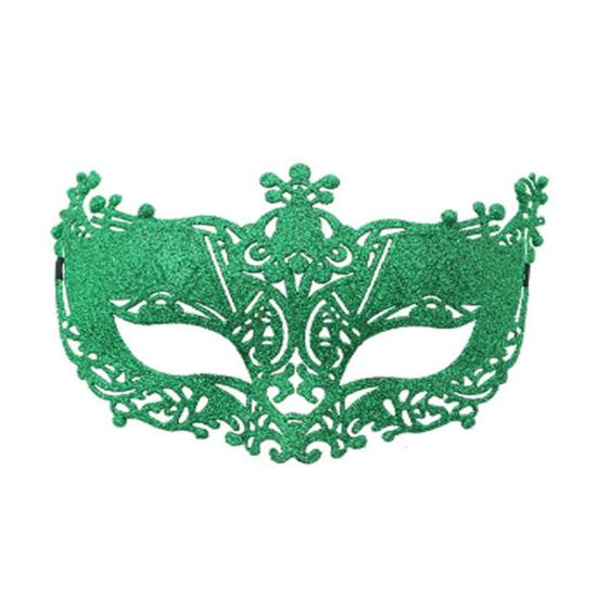 Маскарадная маска на поллица для женщин, полая резьба, блестящая, для вечеринки, легкая, удобная, эластичный ремешок, аксессуар для костюма на Хэллоуин