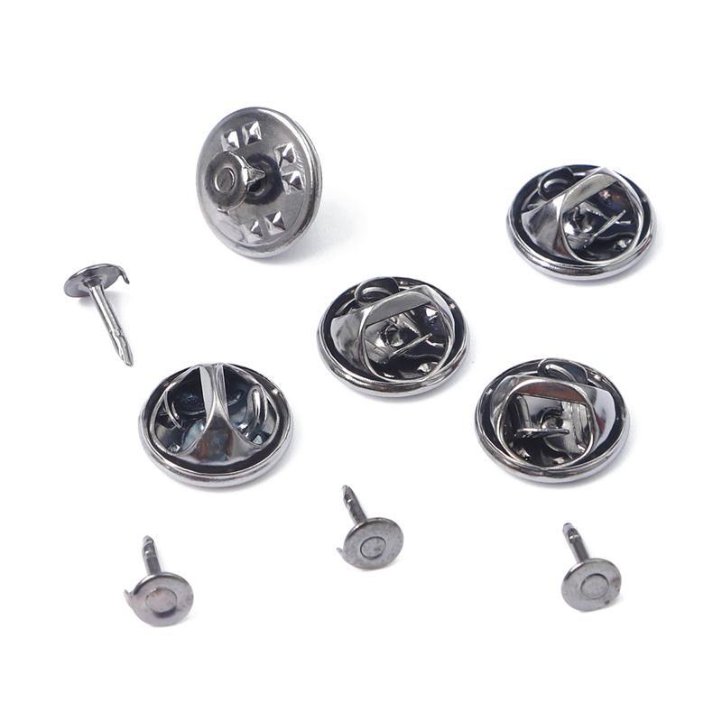 30 компл./пакет, держатель для бейджа, застежка-бабочка, булавка на спине, брошь, крышка для ухода за клатчем, завязка для ногтей, задние пробки, родиевые ювелирные изделия, фурнитура