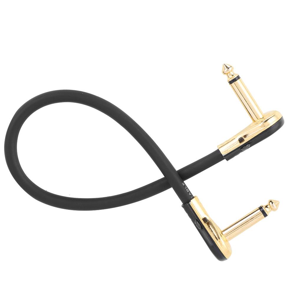 Прочный 30см Кабель-патч для педалборда гитарных эффектов 1/4 Плоский Угловой штекер