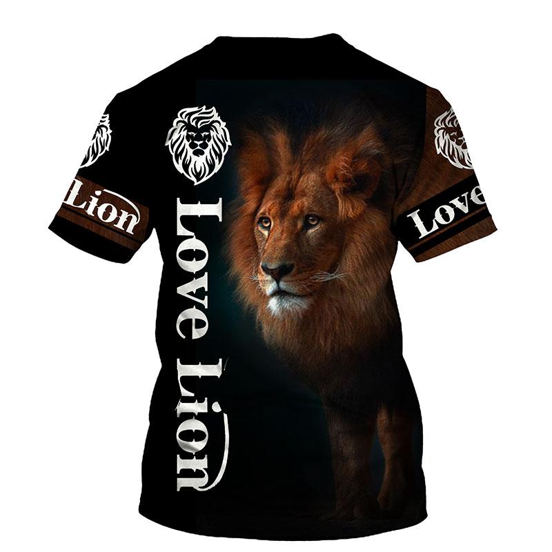 Lion King Printed Men's T-shirt 3d Printed Summer New Crew Neck Short Sleeve T-shirt Top Trend Style Men's Clothing Fashion Casual T-shirt