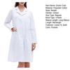 Doctor Coat White Long-Sleeved V-Neck Anti-Fouling Lab Coat Men Women Multi-Pocket Design Work Lab Coat