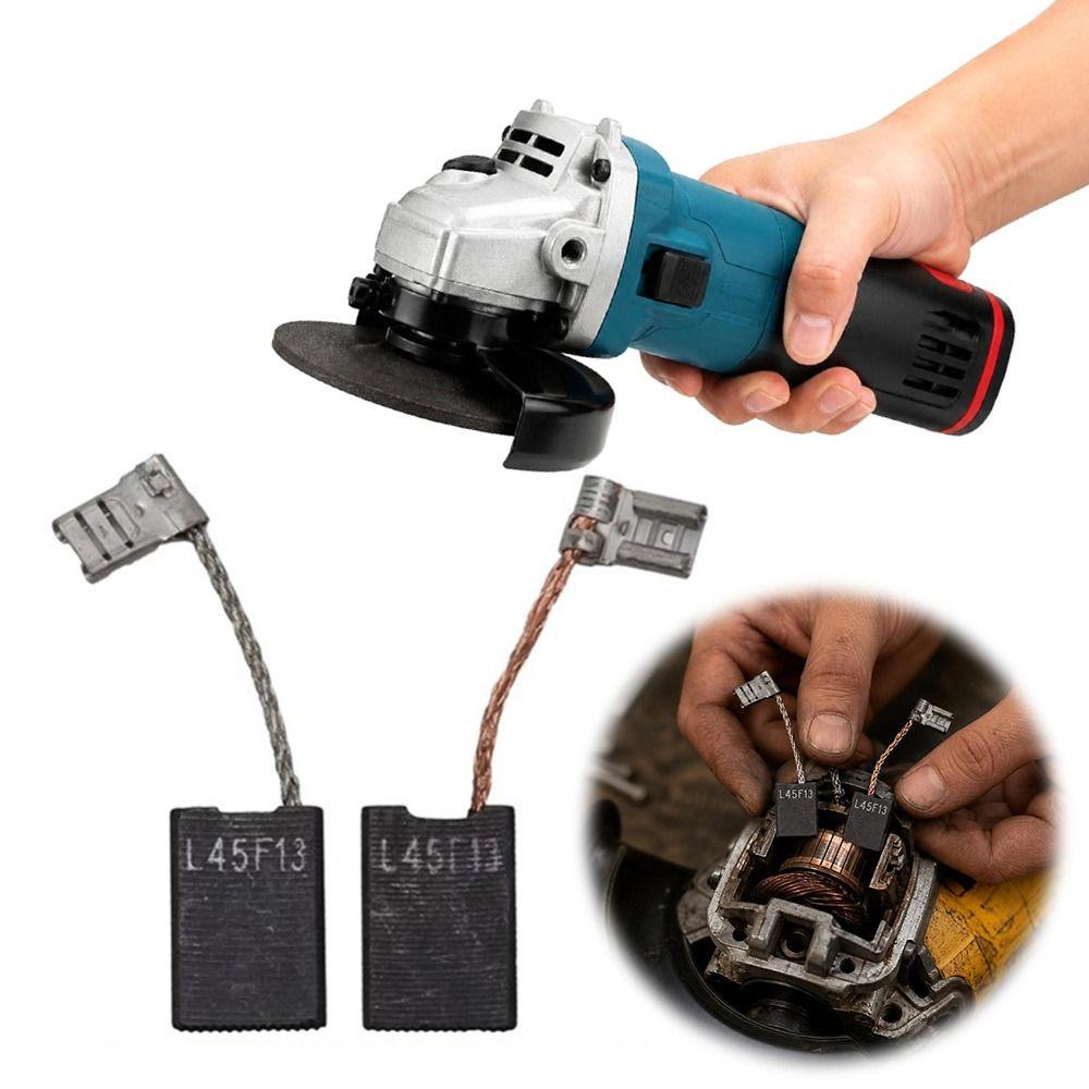 2Pcs Copper Terminals Carbon Brushes Graphite Rectangular Brush Blocks Angle Grinder Repair
