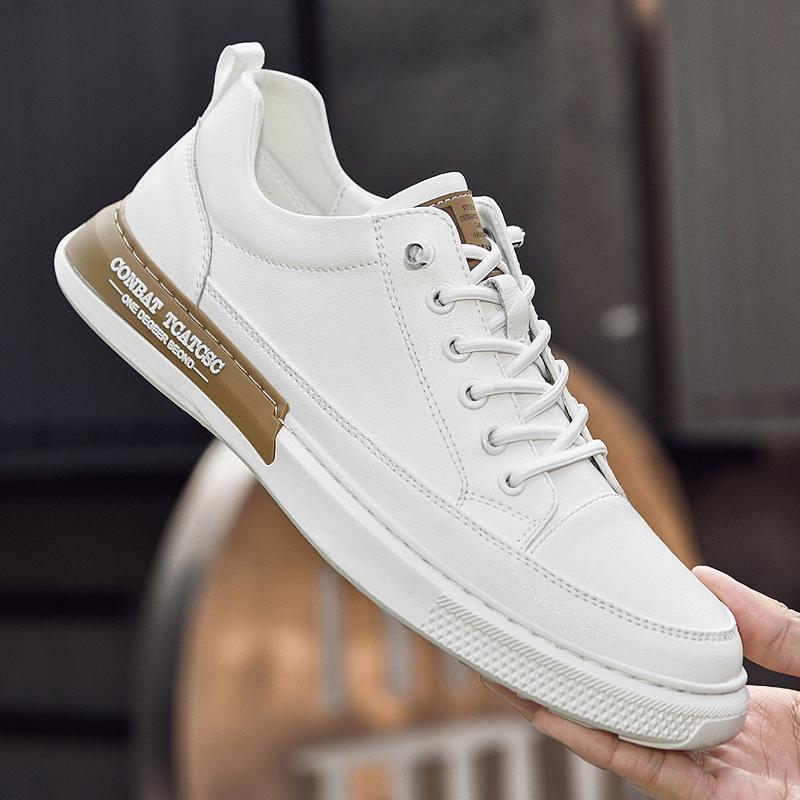 Модные мужские кроссовки из натуральной кожи, модная повседневная обувь, обувь для скейтборда для ежедневной носки, молодежные подростковые кроссовки, мужские кроссовки