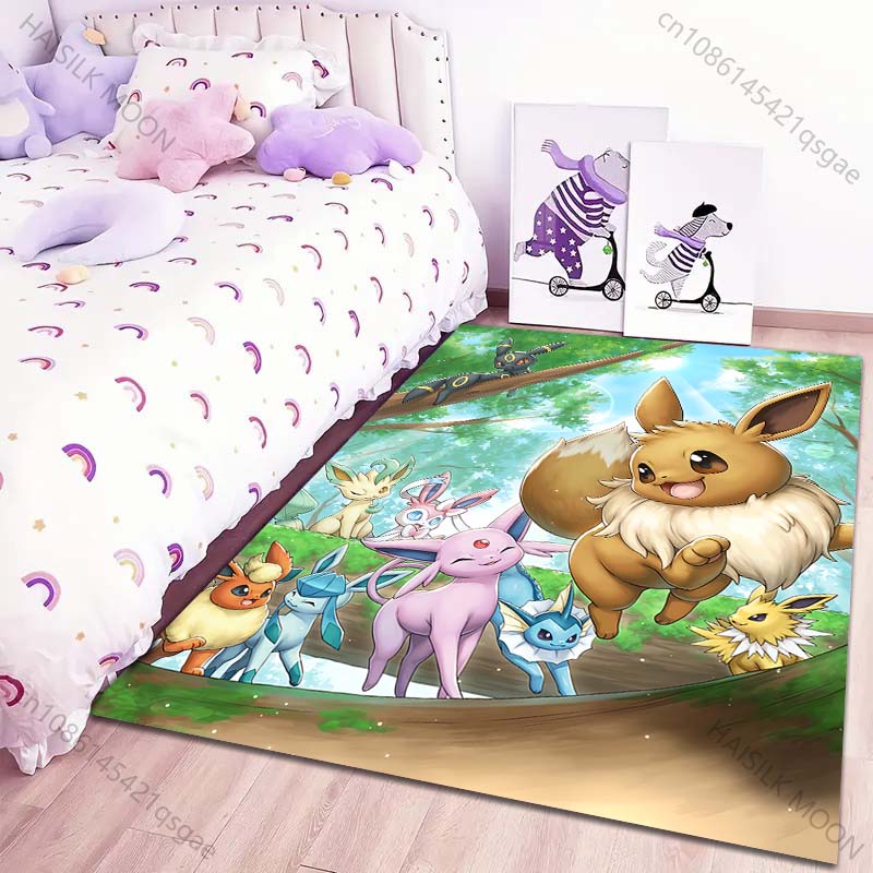 Классические 17 стилей P-Pokemon Иви Мультяшные ковры Коврик для гостиной спальни прикроватного пола Ковер для зоны Декор дома Potdemiel