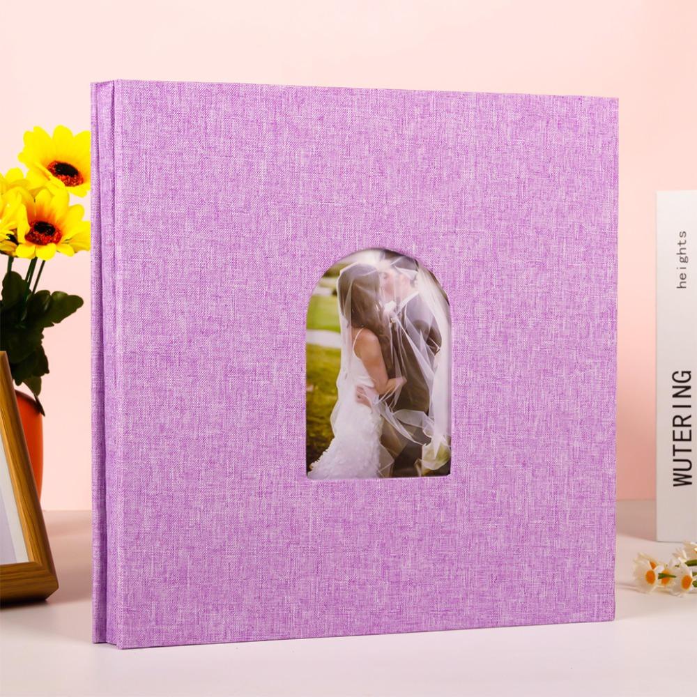 40 Pages Self-adhesive Scrapbook Large Capacity Commemorative Linen Cover Album Paste Type Dirt-proof Memory Book Graduation