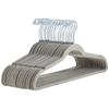 Basic Hangers, Set of 30, Non-Slip, Stiff, Velvet, Gray
