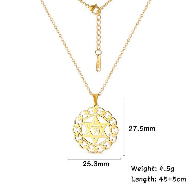 Чай Амулет Звезда Давида для мужчин кулон ожерелье золотого цвета Каббала еврейские подвески религиозные символы сверхъестественные ювелирные изделия