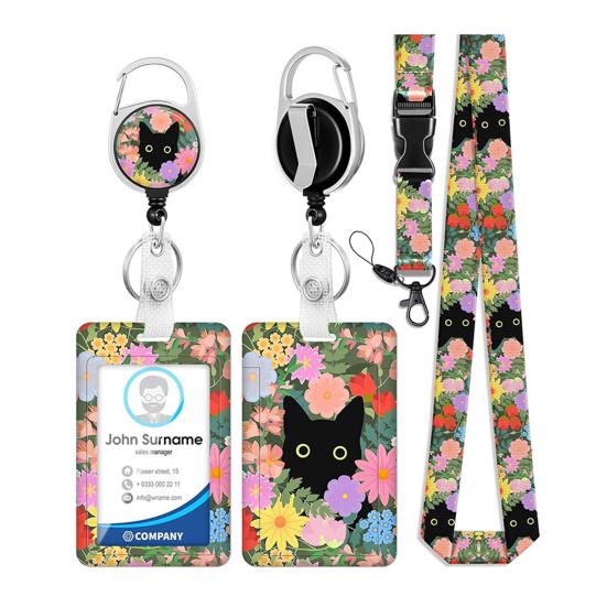 Держатель для удостоверения личности с ремешком для учителя, вертикальный брелок для бейджа и брелок для медсестры, учителя, сотрудника службы безопасности