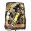 Nautical Antique Sextant 10.16cm Old Brass With Brown Leather Box Ship's Tools: