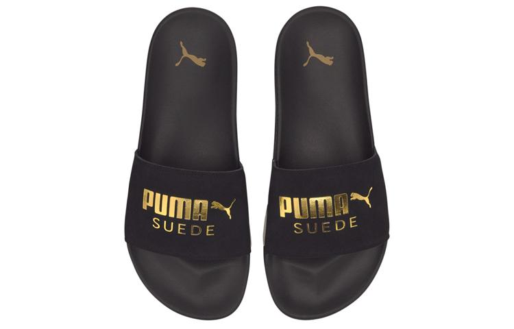 Men's Slides Puma Leadcat FTR Suede Classic Slide 'Black'