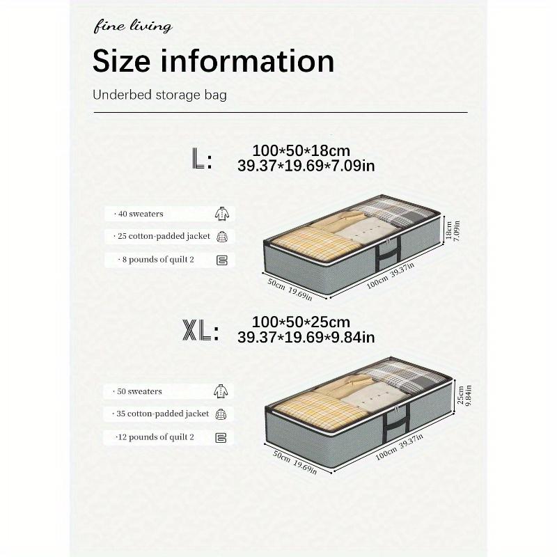 1 шт. Сумка для хранения под кроватью, Плоская сумка для хранения, Коробка для хранения в ящике, Сумка для отделки гардероба, Сумка для переезда, Сумка для хранения одежды и одеял с прозрачным верхом