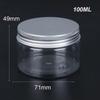 30-250ml Aluminum Cap Cosmetic Tin Pot Empty Lip Balm Jar Oil Wax Plastic Container Empty Jar Home Storage Food Sample Bottles