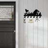 1pc Wall Mounted Hanger with Key Holder - Decorative Hooks, Versatile Organizer Rack for Keys, Towels and Storage
