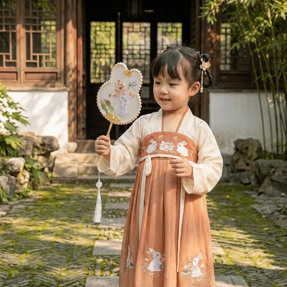 Handheld Ancient Style Fan Rabbit Shaped Dance Fan Decorative Fan Hanfu Fan Stage Performance