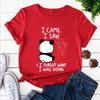 Футболка унисекс WoUnisex Panda Lovely Trend Fashion Shirt Panda I Came I Saw Cartoon Female Graphic Top Tee Футболки Sarcastic Tshirts Y2k
