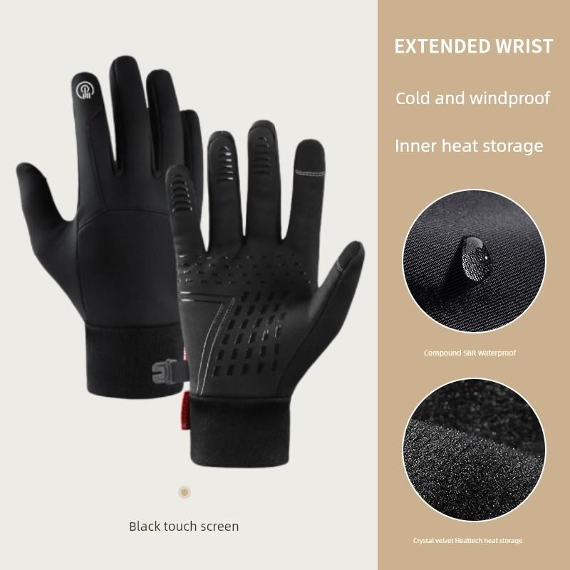 Winter Men Thermal and Windproof Waterproof Cycling Gloves