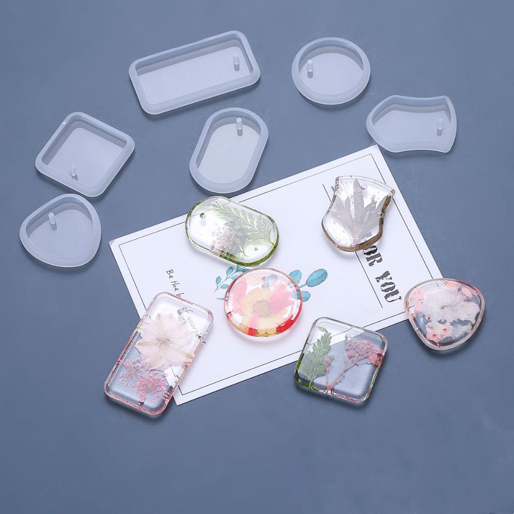 Handmade Glue Mold DIY Craft Necklace Keychain Pendant Mold Resin Silicone Mould Jewelry Making