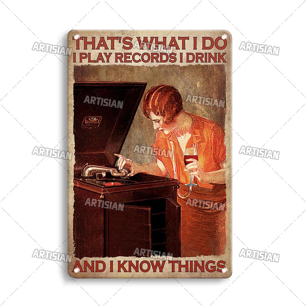 Классические виниловые пластинки настенная тарелка винтажная музыка металлическая жестяная вывеска настенное искусство металлический плакат мужская пещера кафе клуб индустриальный декор