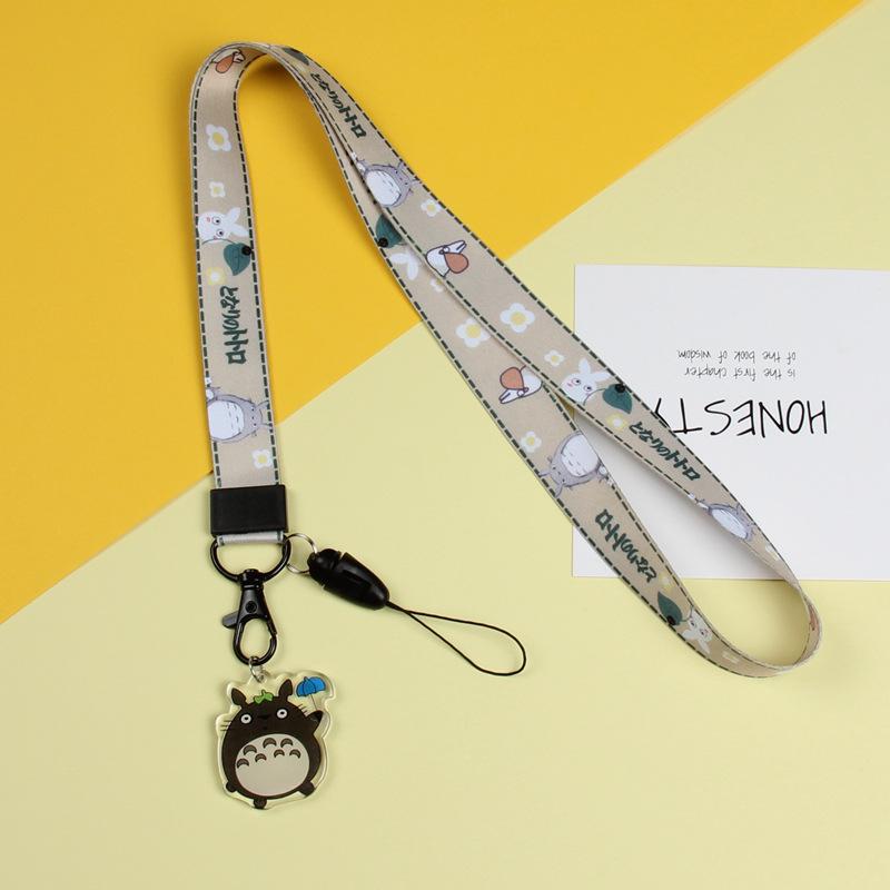 Cartoon Mobile Phone Lanyard, Cute Pendant, Wide And Flat Braided Belt, Lanyard, Key, Badge, Card Cover, Neck Lanyard.