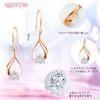 YUIITU Earrings Ladies Popularity Shine Zirconia Hook Sway Silver Earrings Compatible with Metal Allergies Simple Woman Flower Present Anniversary