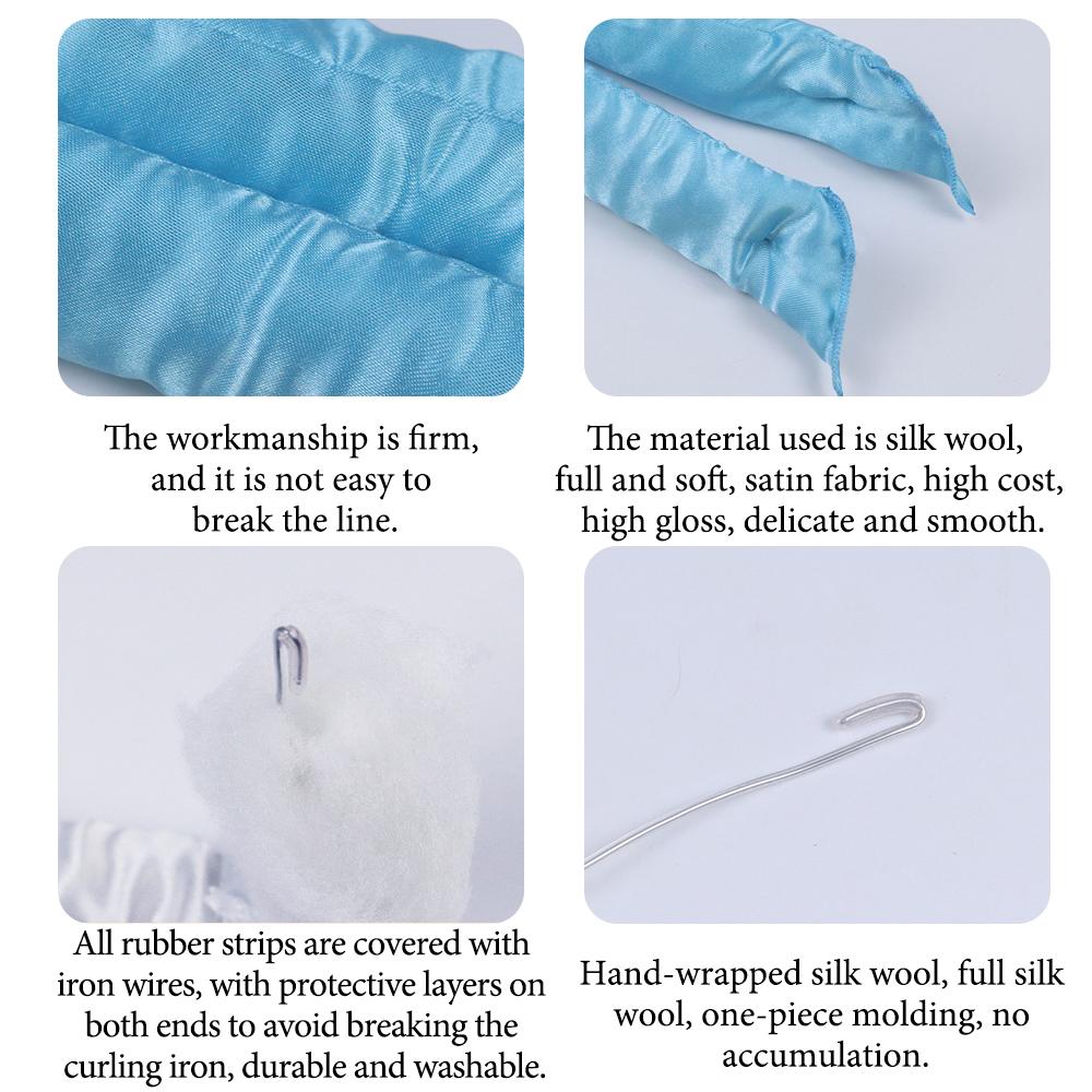 Спортивные мягкие бигуди для волос без нагрева, локоны, повязка на голову, ленивые щипцы для завивки во сне, женские волнообразные бигуди из шелка и сатина без нагрева, волшебные бигуди для волос