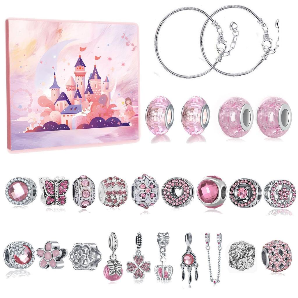 Рождественские украшения Адвент-календарь: Набор для создания браслетов-шармов и ожерелья своими руками