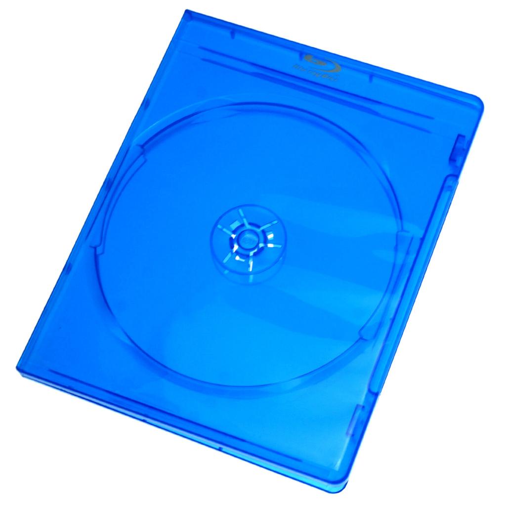 Кейс для хранения дисков Blu-ray, DVD, CD, вместимость на 2 диска, синий пластиковый держатель, 11 мм