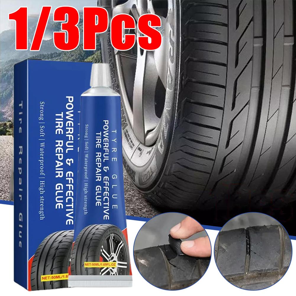 Car Tire Repairing Glue Tire Repair Black Glue Strong Wear-resistant Car Rubber Instant Strong Tools Adhesive Non-corrosive Z7Q2