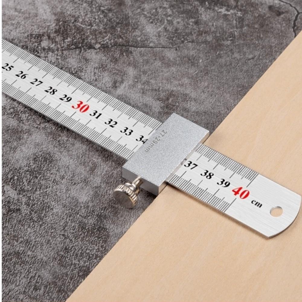 Metal Carpenter Straight Ruler Gauge Corrosion Resistant Positioning Woodworking Square  Carpentry