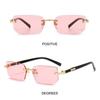UV400 Protection Frameless Sun Glasses Y2K Eyewear Rimless Rectangle Sunglasses  for Women & Men