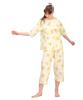 Pajama Set Peter Rabbit Double Gauze Shoulder Ruffle Pajamas Yellow [Narue] Women's