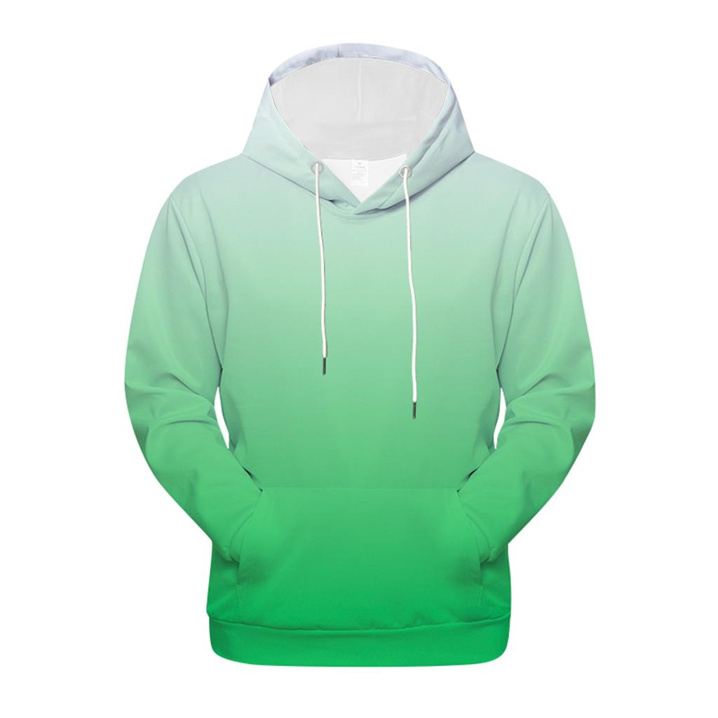 Модный свободный мужской и женский свитер с капюшоном с длинным рукавом и принтом