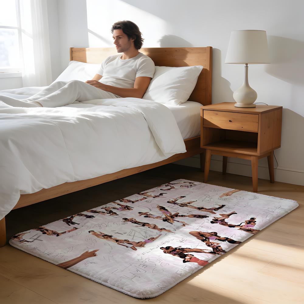 Floor Mat Soft Flannel Rug Non Slip Absorbent Mat for Bathroom Bedroom Home Decor A Acheron Honkai Star Rail