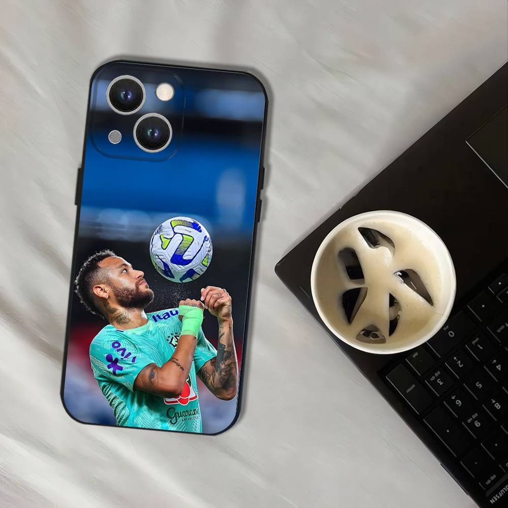 Крутой Футбольный Спортивный Чехол Для Телефона N-Neymar_S Для iPhone 16,15,14,13,12,11,Pro,XS,Max,XR,Plus,E,SE4,Mini Черный Мягкий Чехол