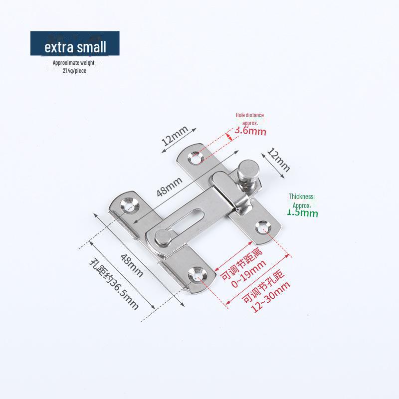 Защелка из нержавеющей стали для раздвижных дверей для клеток домашних животных и промышленных замков