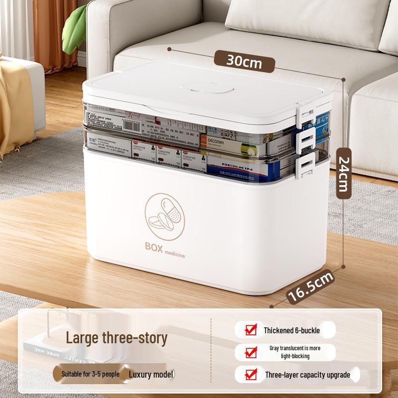 Портативный многослойный ящик для лекарств: Бытовой аварийный набор для хранения первой помощи