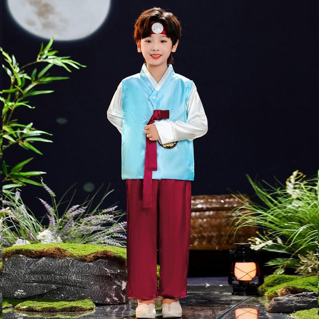 Корейский детский ханбок: Детские костюмы для танцев «Принцесса Яньцзи» для девочек и мальчиков