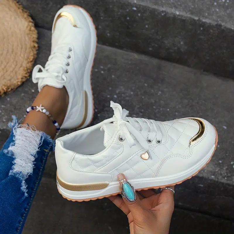 Мода Модные и Элегантные Клетчатые Кеды на Шнуровке Весна 2024 Новая Женская Спортивная и Повседневная Универсальная Обувь Большие Размеры 36-43