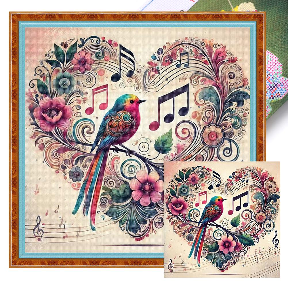 Animal Printed Cross Stitch Kit 40x40cm DIY 11CT Embroidery Craft Set Home Decor