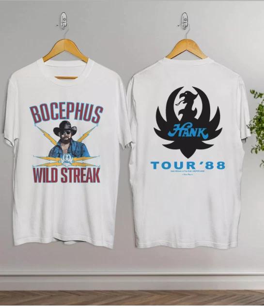 Hank Williams Jr 1988 Bocephus Wild Streak Tour 88 Tshirt