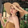 Соломенная шляпа с широкими полями и кружевным бантом, пляжная шляпа от солнца для женщин, красивая шляпа от солнца