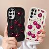 Мягкий чехол для телефона для Samsung Galaxy A25 S23 Plus S24 A26 S20 FE S22 Ultra S25 S21 A24 A54 A35 A55 A36 A34 Фрукты Вишня