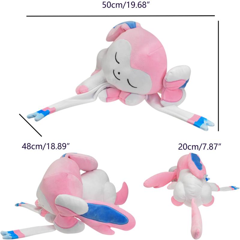 Kawaii Pokemon Sleep Cubone Slowpoke Chikorita Psyduck Lucario Piplup плюшевые игрушки-подушки Lapras Furret Dragonair Mew Peluche Doll