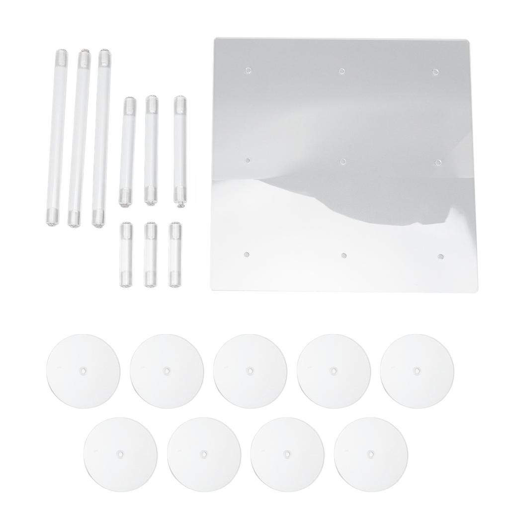 Display Riser Shelf Clear Acrylic Cake Stand Multifunctional for Cupcakes Jewelry Cosmetics Christma