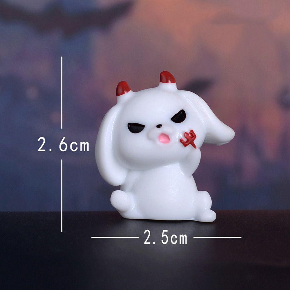 Pumpkin Black Cat Halloween Rabbit Ghost Figurines Micro Figurine Ornaments  Garden Outdoor Decor