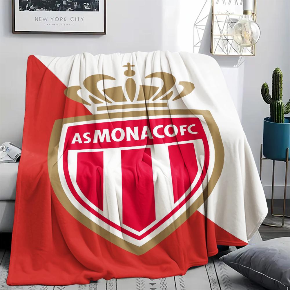 1PC AS Monaco F Print Flannel Blanket, High quality Comfortable for All Seasons, Home Decor, Warmth and Comfort, Perfect for Christmas Gifts