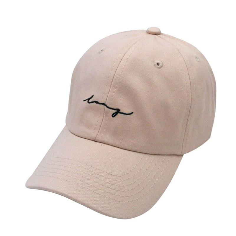 Simple Embroidered Baseball Cap Women Solid Color Cotton Men Peaked Hat Summer Adjustable Unisex Sun Hats Gorras