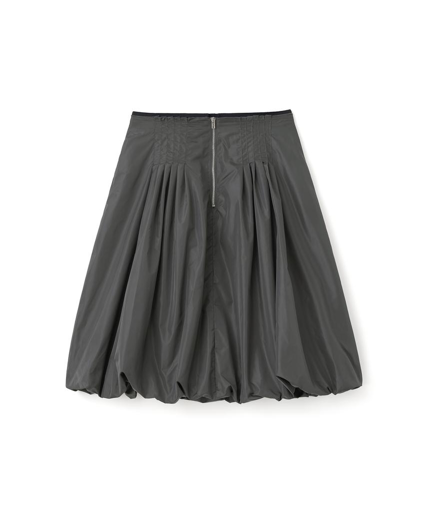 MILLO WOMEN Nylon Balloon Midi Skirt [Charcoal]